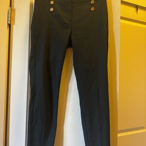LOFT Black Pants with Gold Buttons